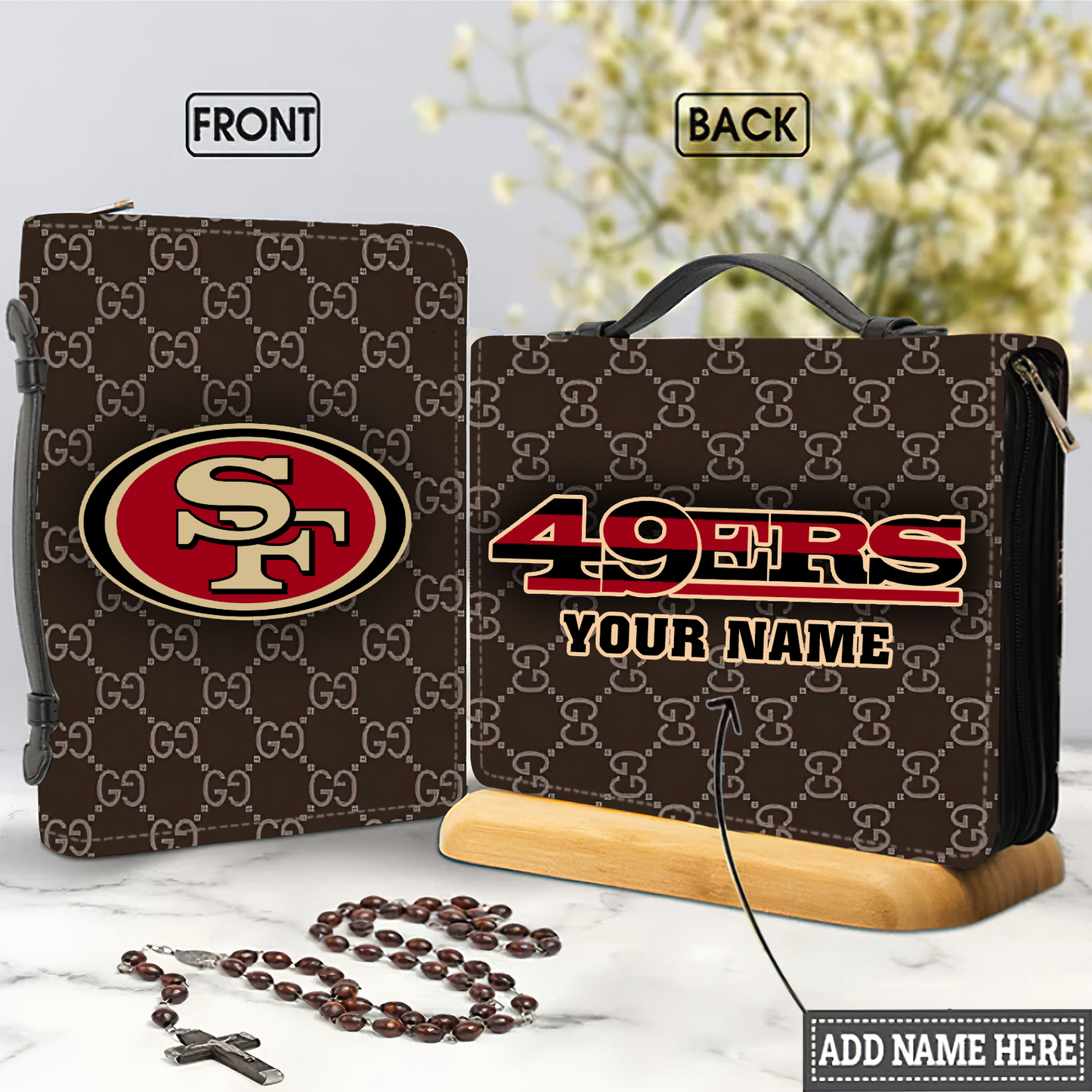 Personalized Name NFL SF49 GC Bible Cover