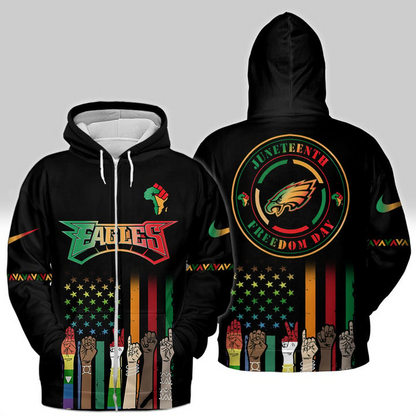 Philadelphia Eagles - Juneteenth Freedom Day Shirt DDTCTND