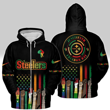 Pittsburgh Steelers - Juneteenth Freedom Day Shirt DDTCTND