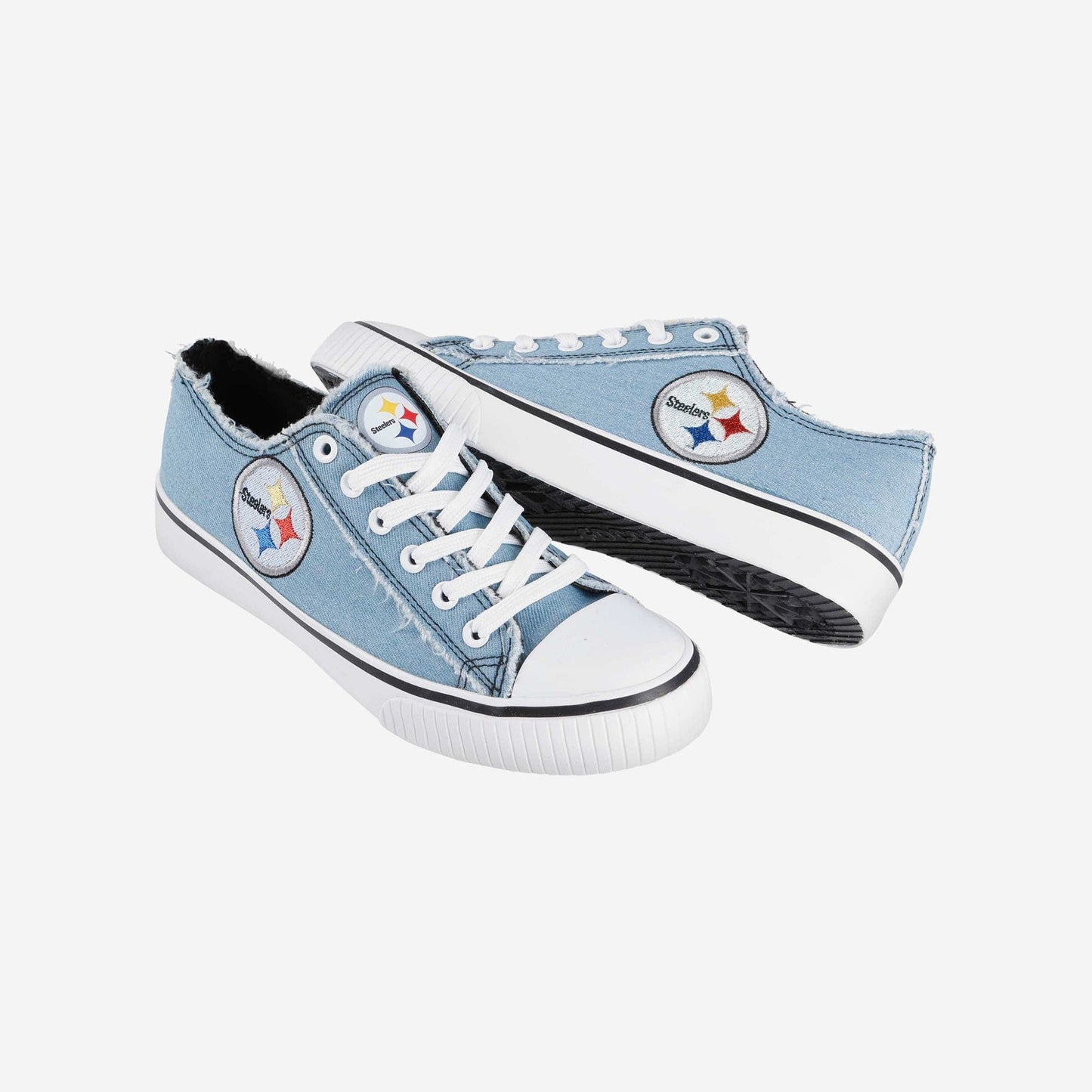 Pittsburgh Steelers Womens Denim Low Top Canvas Shoes NDD