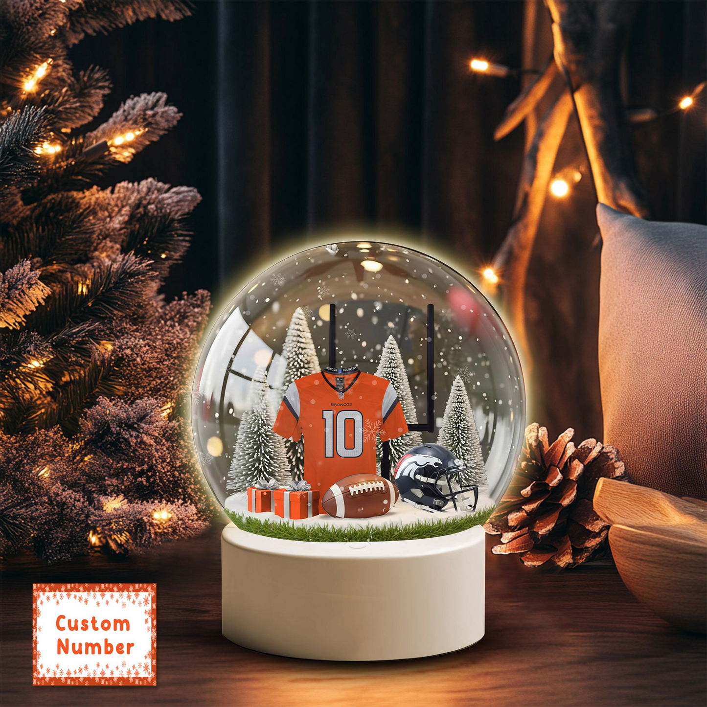 Premium DEN x NFL Christmas Ornaments DATND TANTD