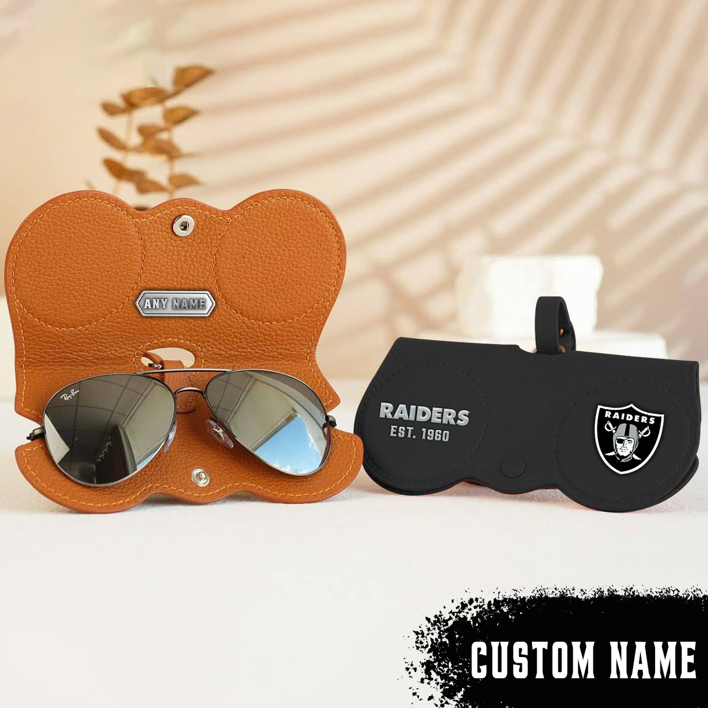 Premium Leather X NFL LVR Folding Eyewear Case NDT TDT