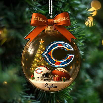 Premium NFL CHI Chrismast Ornament V4 NMD TTV
