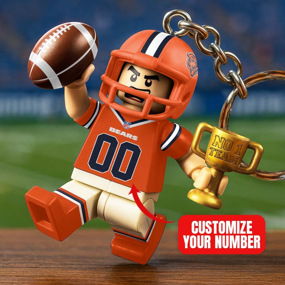 Premium NFL CHI Lego No. 1 Key Chain V1 NMD NHM