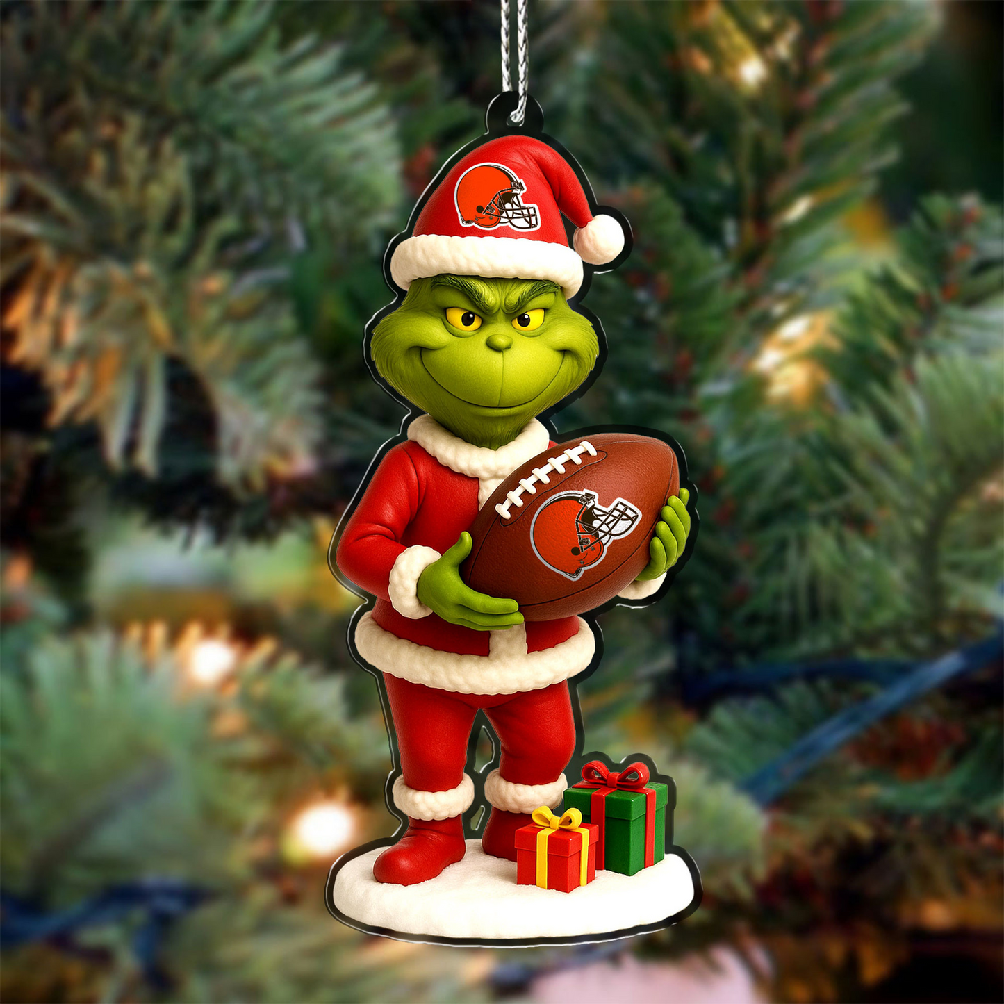 Premium NFL CLE Chrismast Ornament V4 NMD TTV