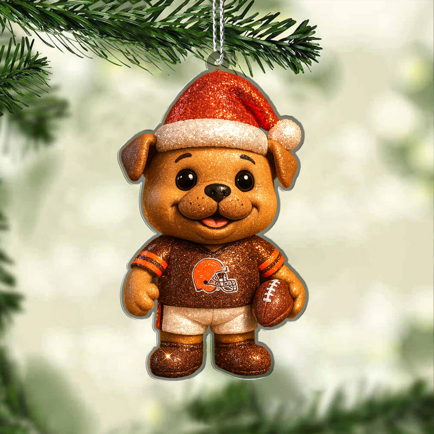 Premium NFL CLE Chrismast Ornament V4 NMD TTV