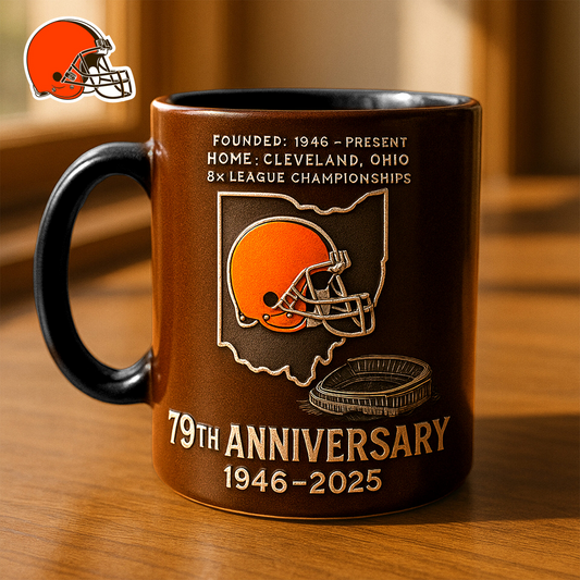 Premium NFL CLE The Anniversary Mug V1 NMD TTV