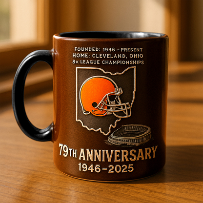 Premium NFL CLE The Anniversary Mug V1 NMD TTV