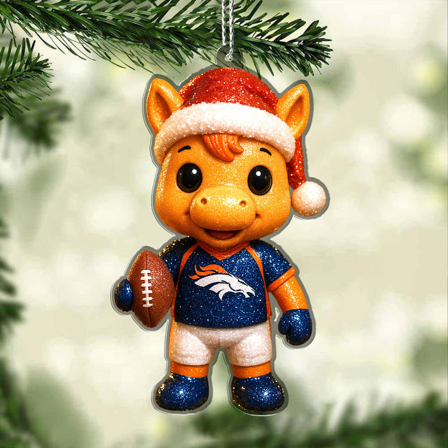 Premium NFL DEN Chrismast Ornament V4 NMD TTV