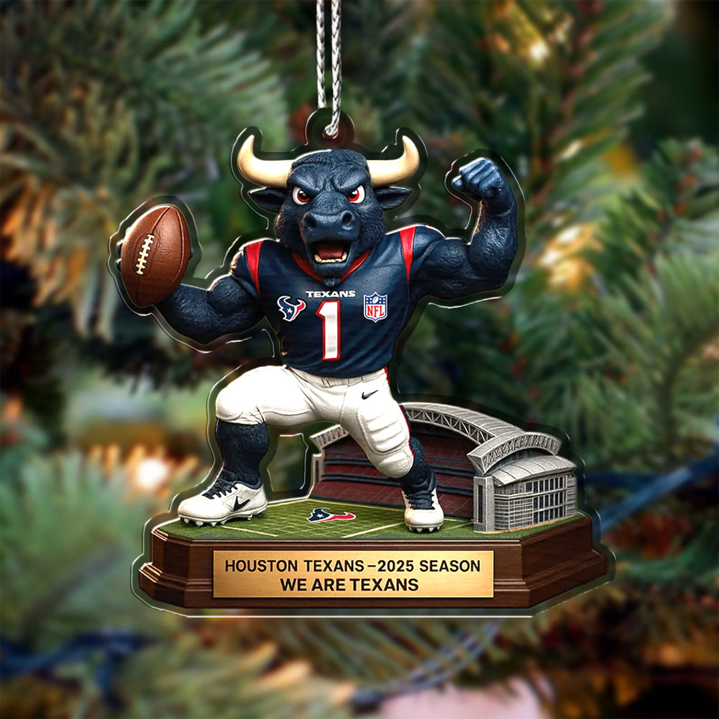 Premium NFL HOU Chrismast Ornament V4 NMD TTV