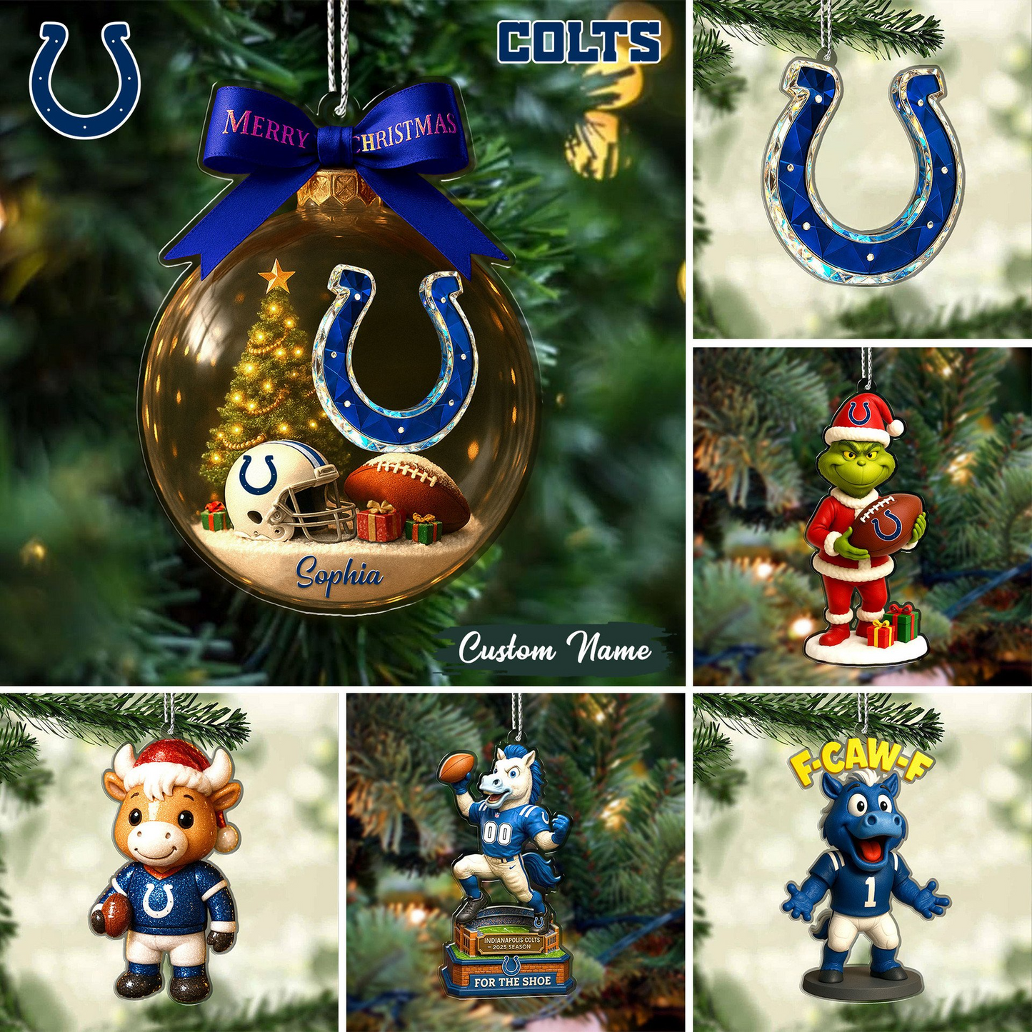 Premium NFL IND Chrismast Ornament V4 NMD TTV