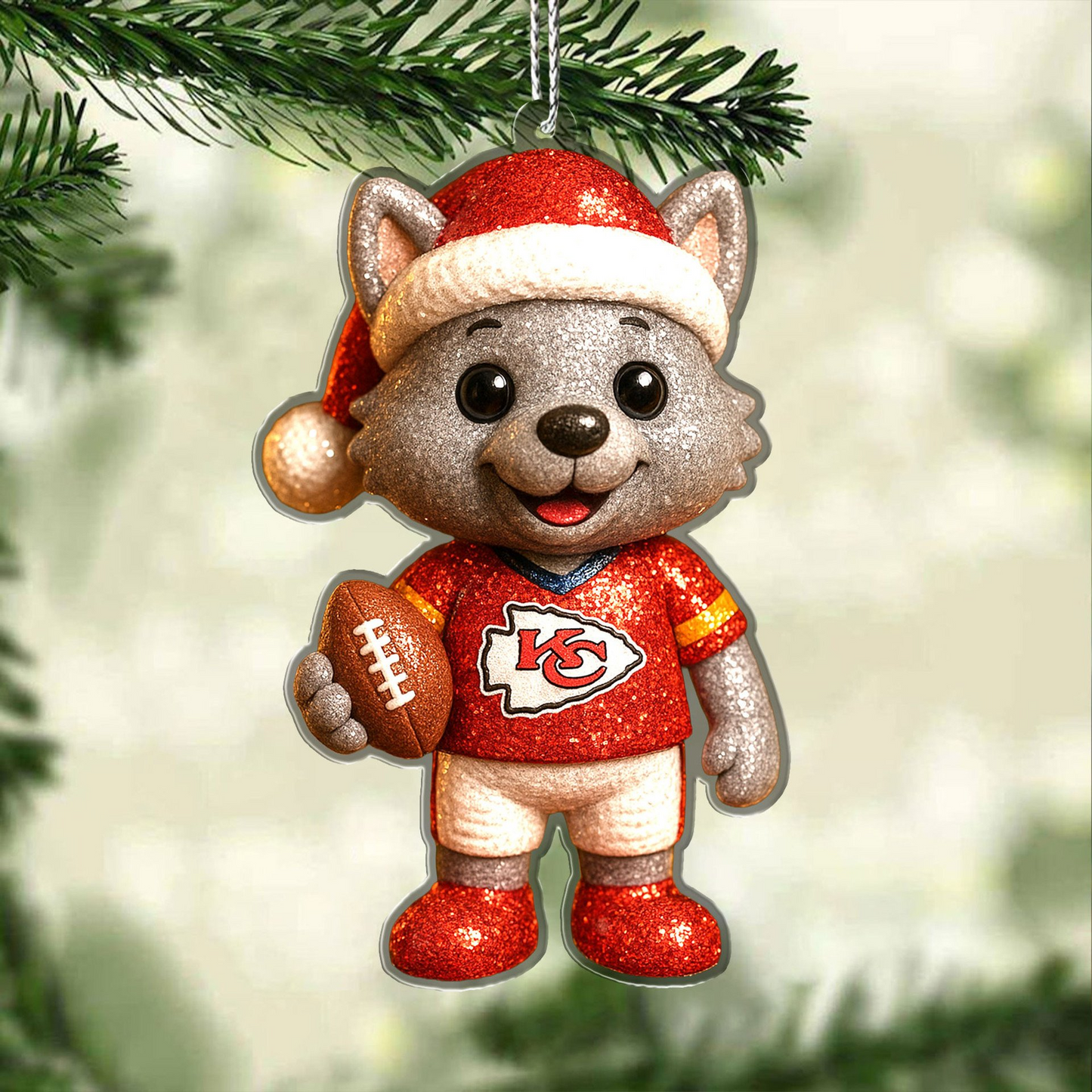 Premium NFL KC Chrismast Ornament V4 NMD TTV