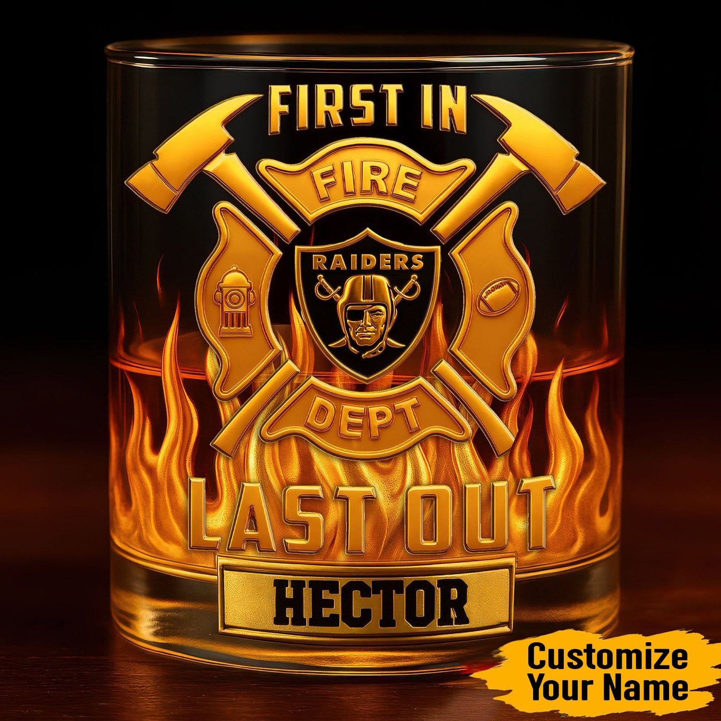 Premium NFL LV First In Last Out Whiskey Glass V1 NMD NHM