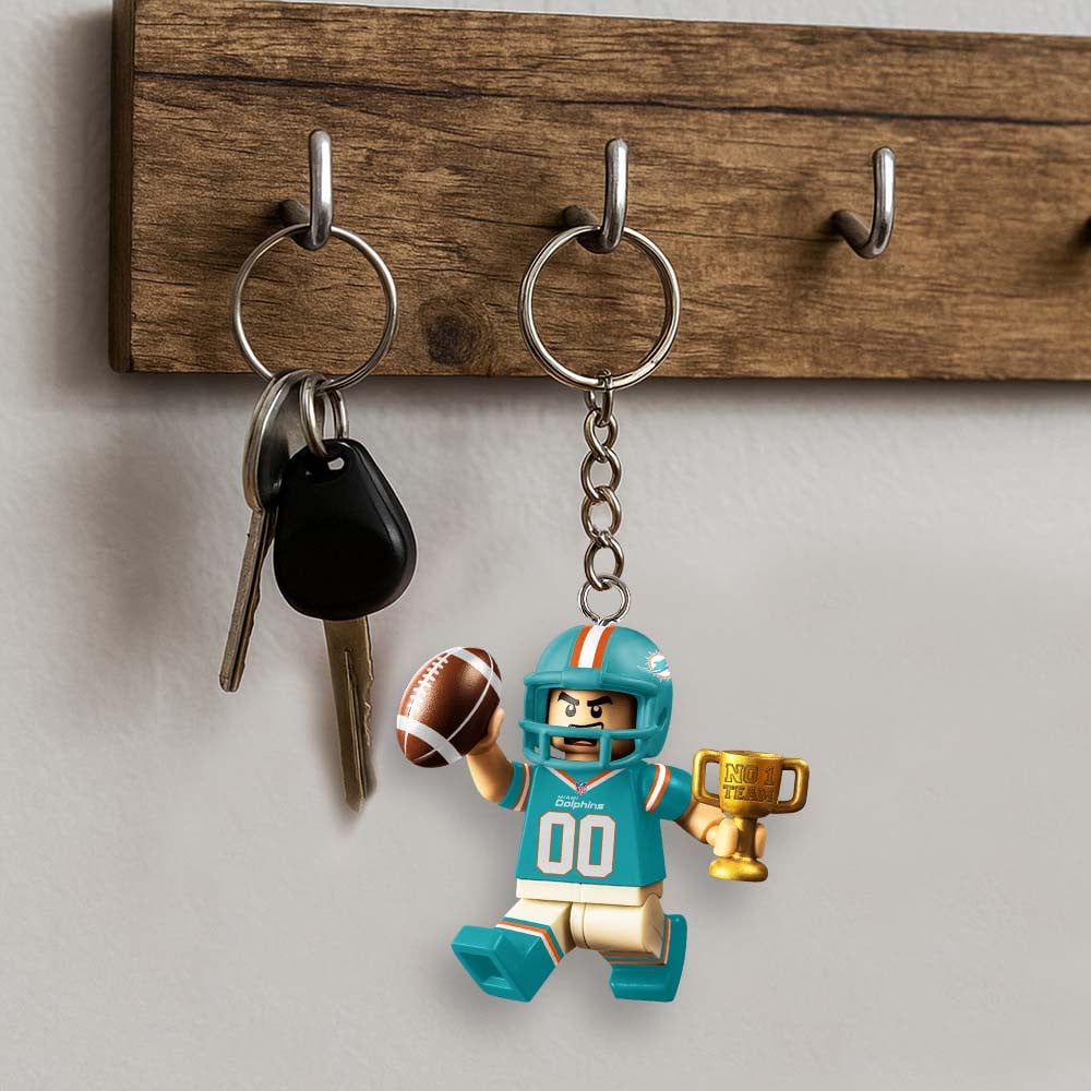Premium NFL MIA Lego No. 1 Key Chain V1 NMD NHM