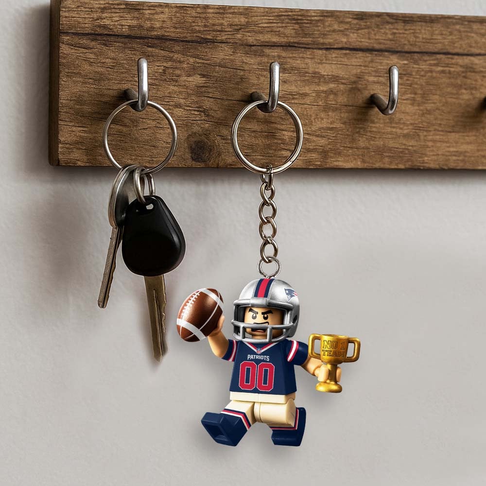 Premium NFL NE Lego No. 1 Key Chain V1 NMD NHM