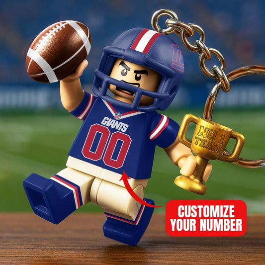 Premium NFL NYG Lego No. 1 Key Chain V1 NMD NHM