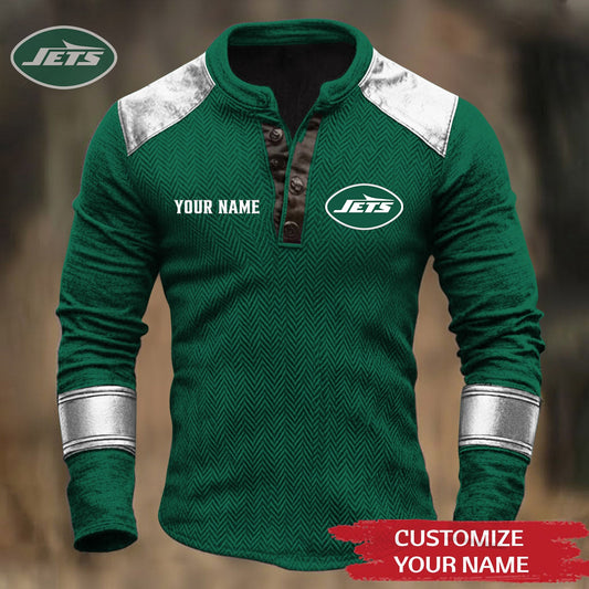 Premium NFL NYJ Button Down Jacket V1 NMD NHM