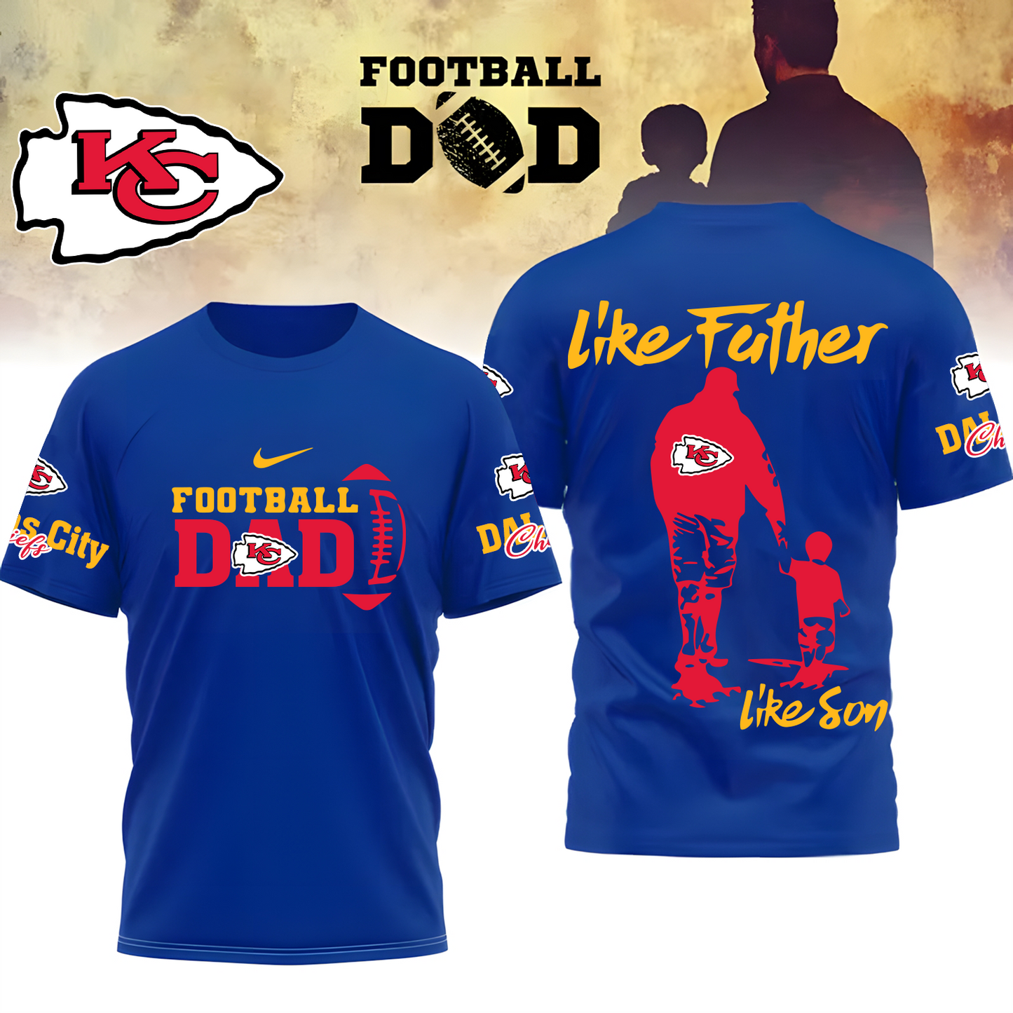 Premium NFL X KCC Like Father Like Son Shirt NDT TDT