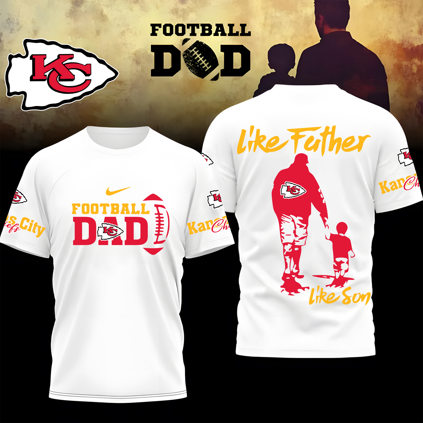 Premium NFL X KCC Like Father Like Son Shirt NDT TDT