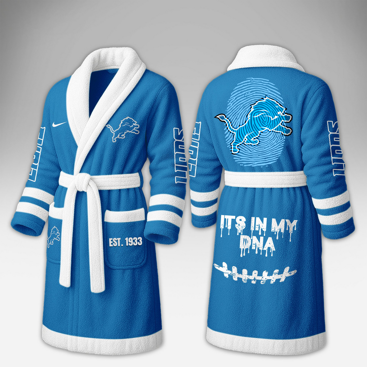 Premium NFL x DET Fleece Bathrobe NDT TDT