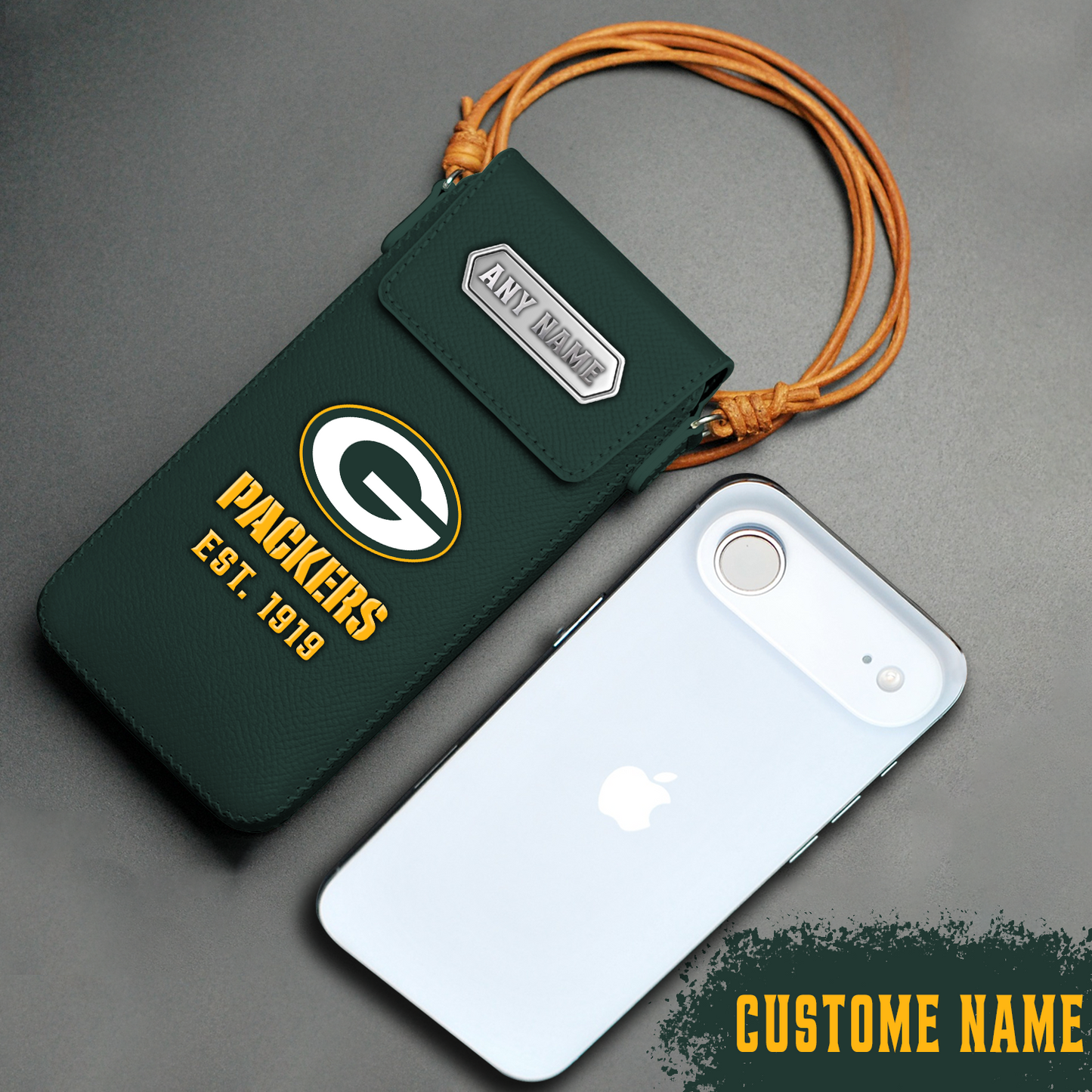 Premium Nappa Leather X NFL GB Strap Case NDT TDT