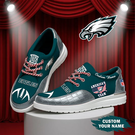 Premium Nfl x PHI Leather Loafer Limited edition Shoes NDT TDT