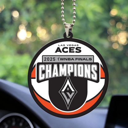 Premium WNBA LVA Champions 2025 Acrylic Car Ornament V1 NMD TTV