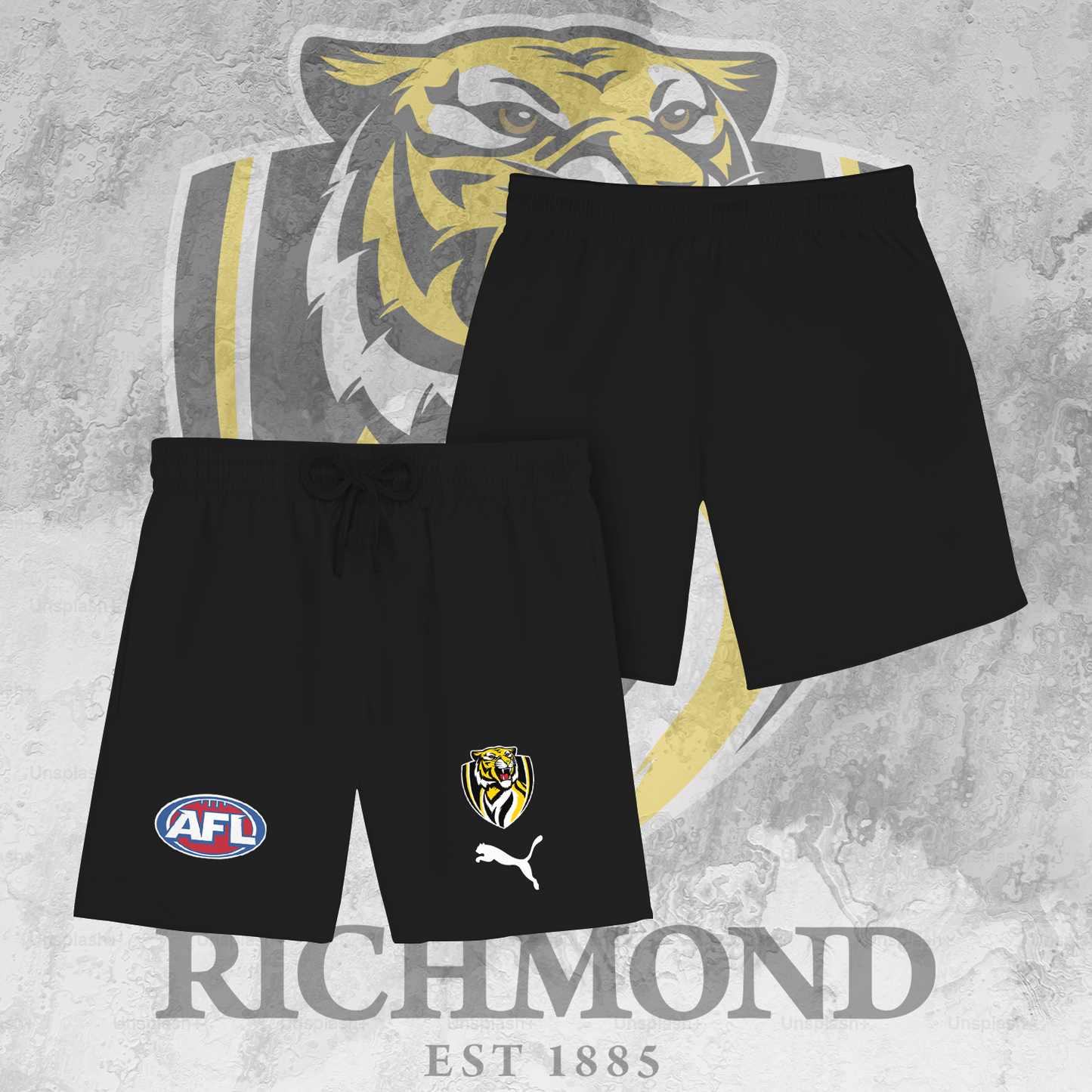 Richmond Tigers AFL 2025 Polo Shirt TM NTA V2