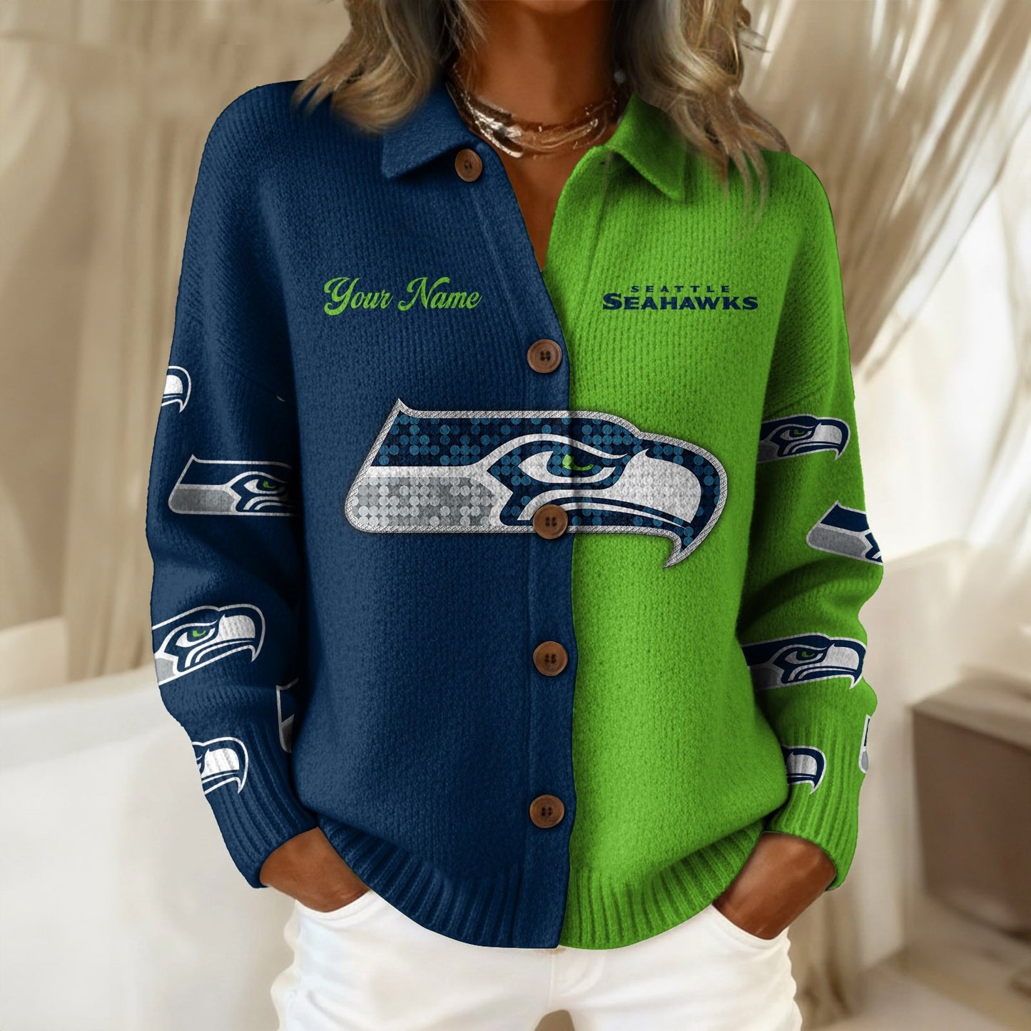 SEA x NFL Cardigan Jacket 1011 DatND DVT