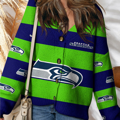 SEA x NFL Cardigan Sweatshirt With Button  DatND DVT
