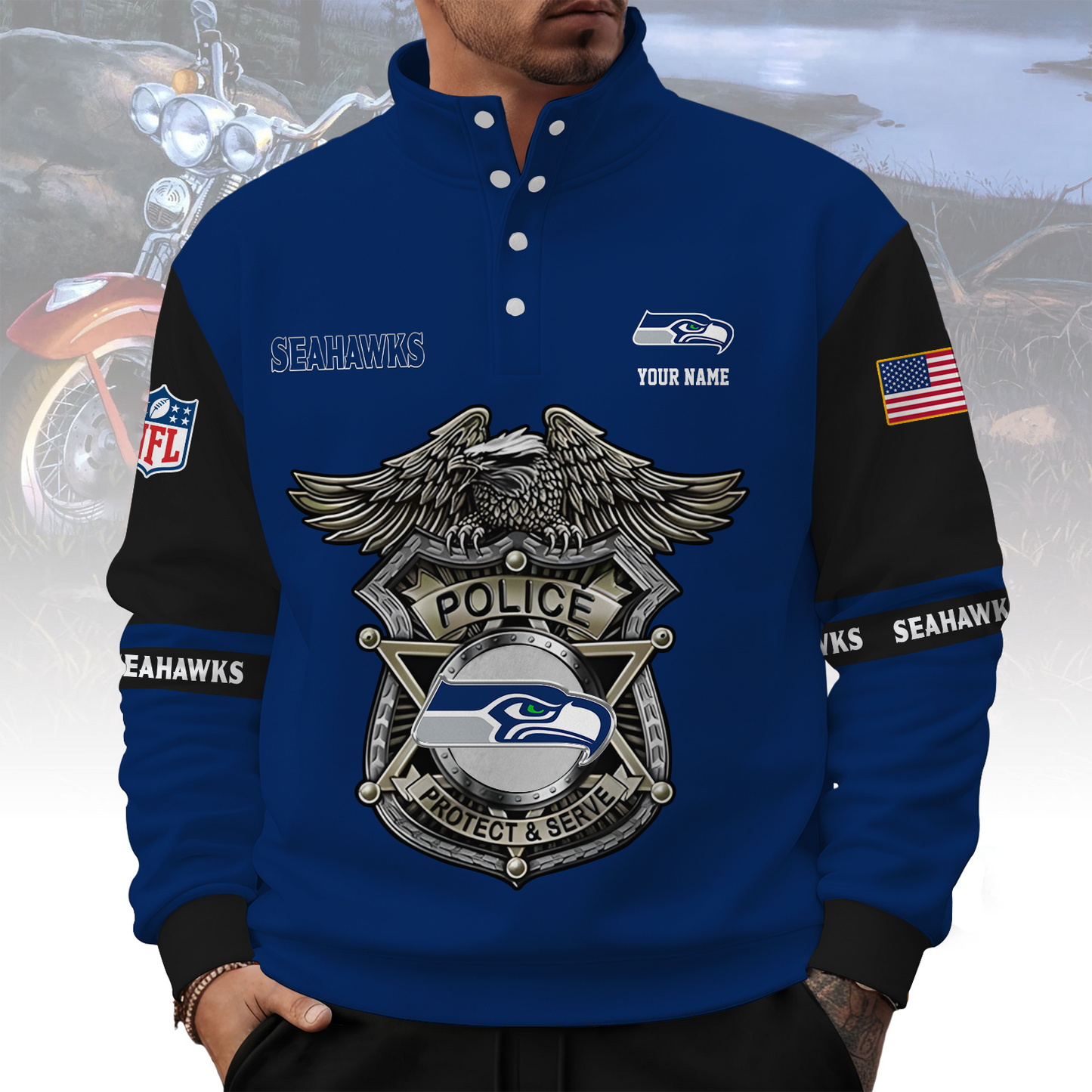 SEA x NFL Western Style Sweater With Buckles DatND ThuongNH