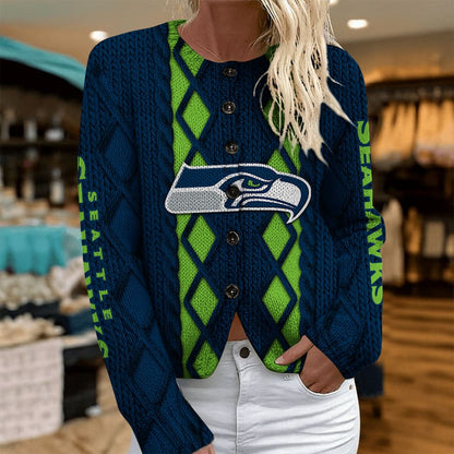 SEA x NFL Women's Cardigan Sweater DatND DVT