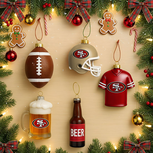 SF x NFL Football Combo Set 5 Acrylic Ornament For Home Decor DatND DVT