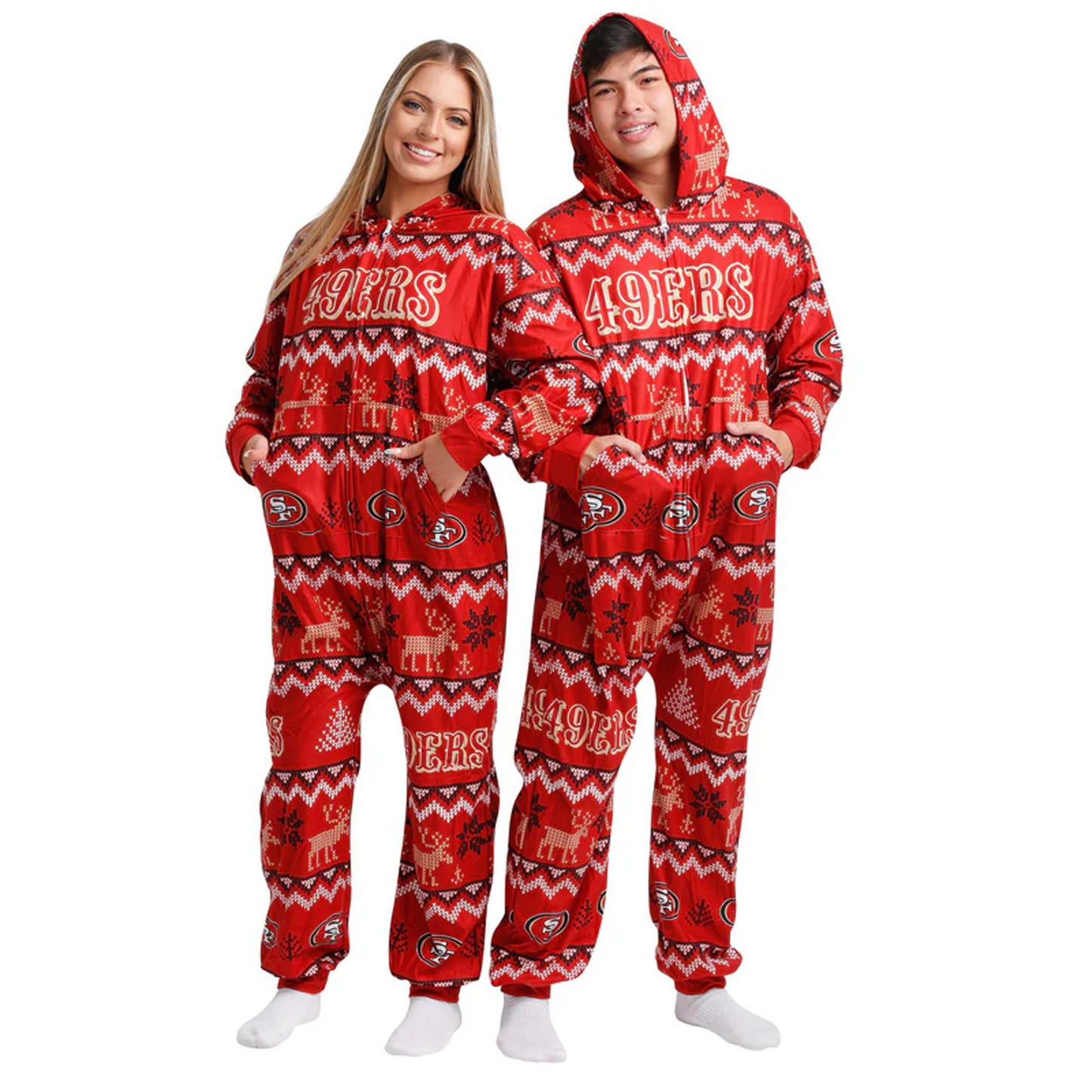 SF x NFL Ugly Pattern One Piece Pajamas DATND TANTD