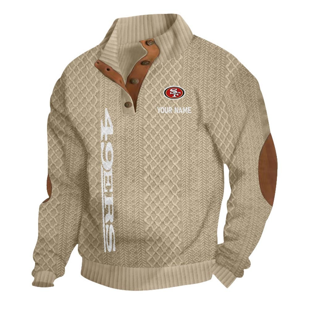 SF49 NFL Basic Knitted Stand Collar Sweatshirt DDT CTND