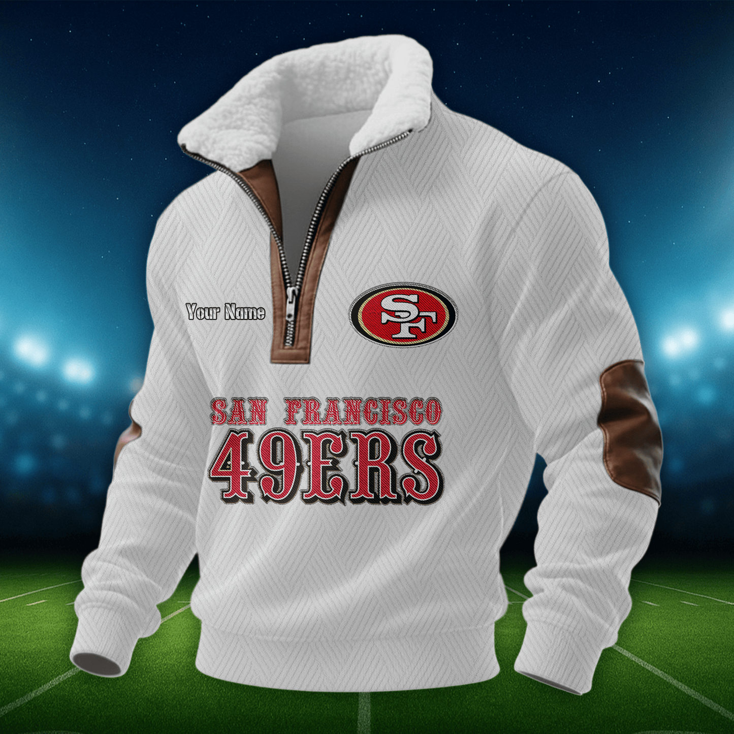 SF49 NFL Men Fur Collar Sweatshirt DDT CTND