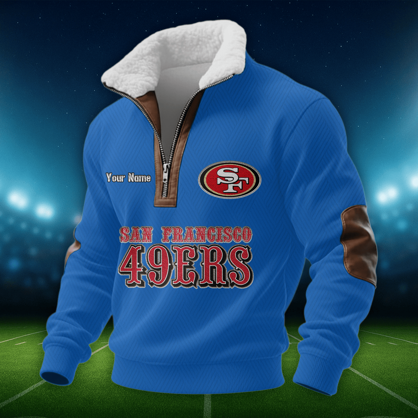 SF49 NFL Men Fur Collar Sweatshirt DDT CTND