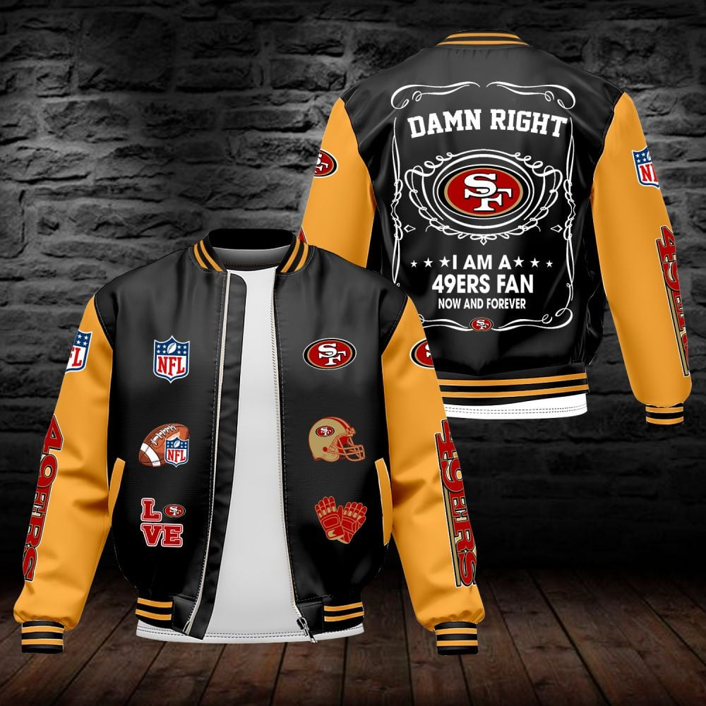 SF49 NFL Premium Leather Bomber Jacket DDT HLPHUONG