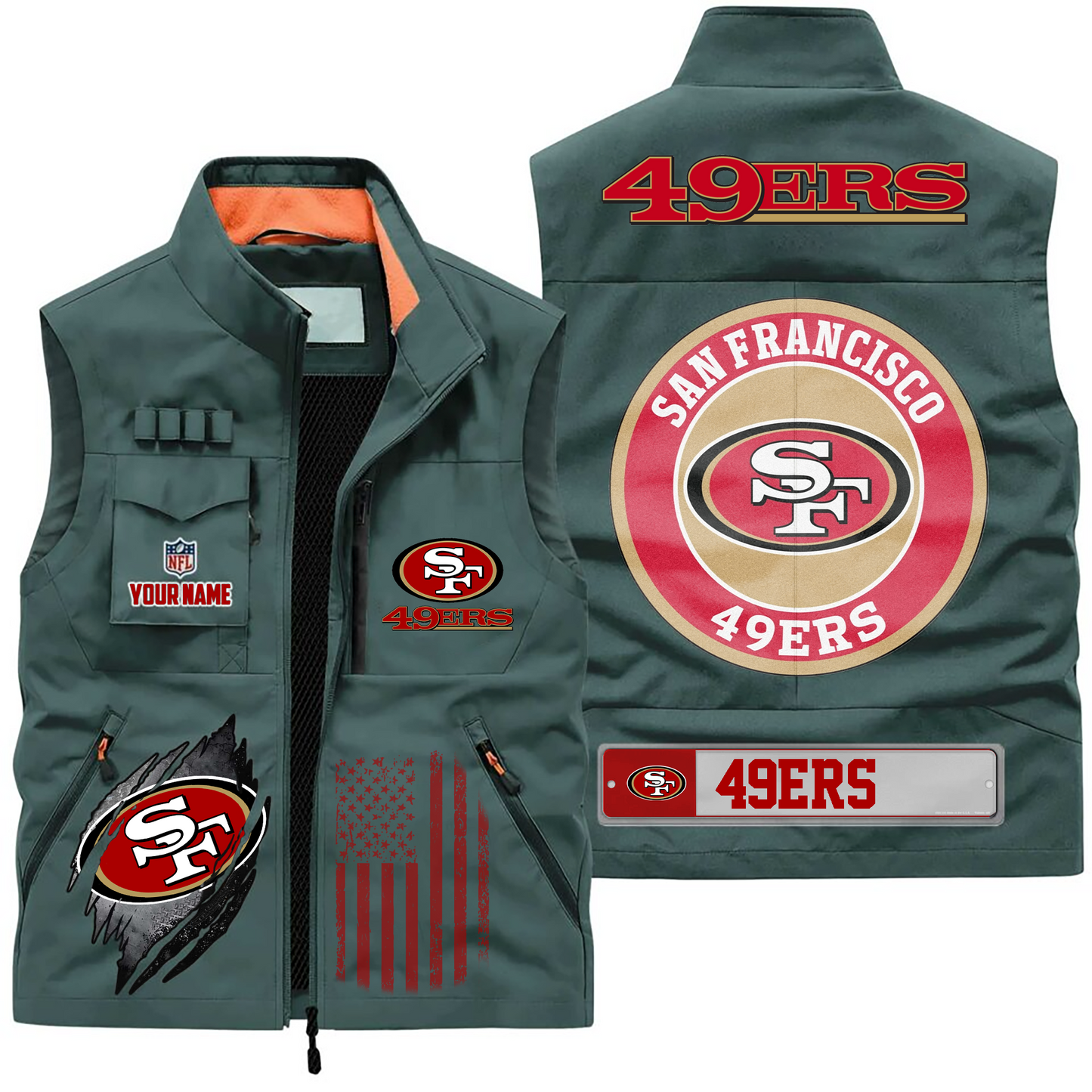 SF49 Premium NFL Fishing Vest DDT CTND