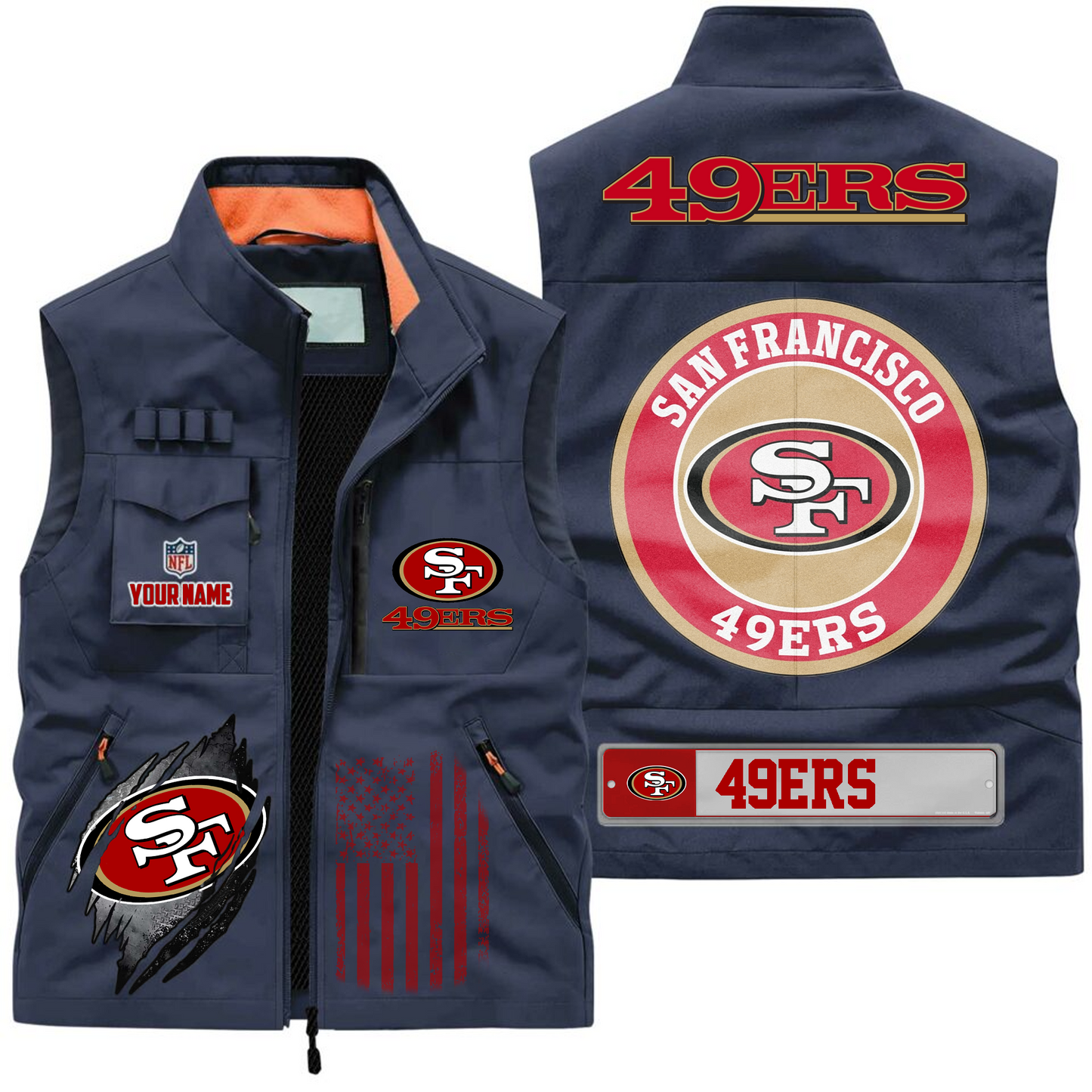 SF49 Premium NFL Fishing Vest DDT CTND