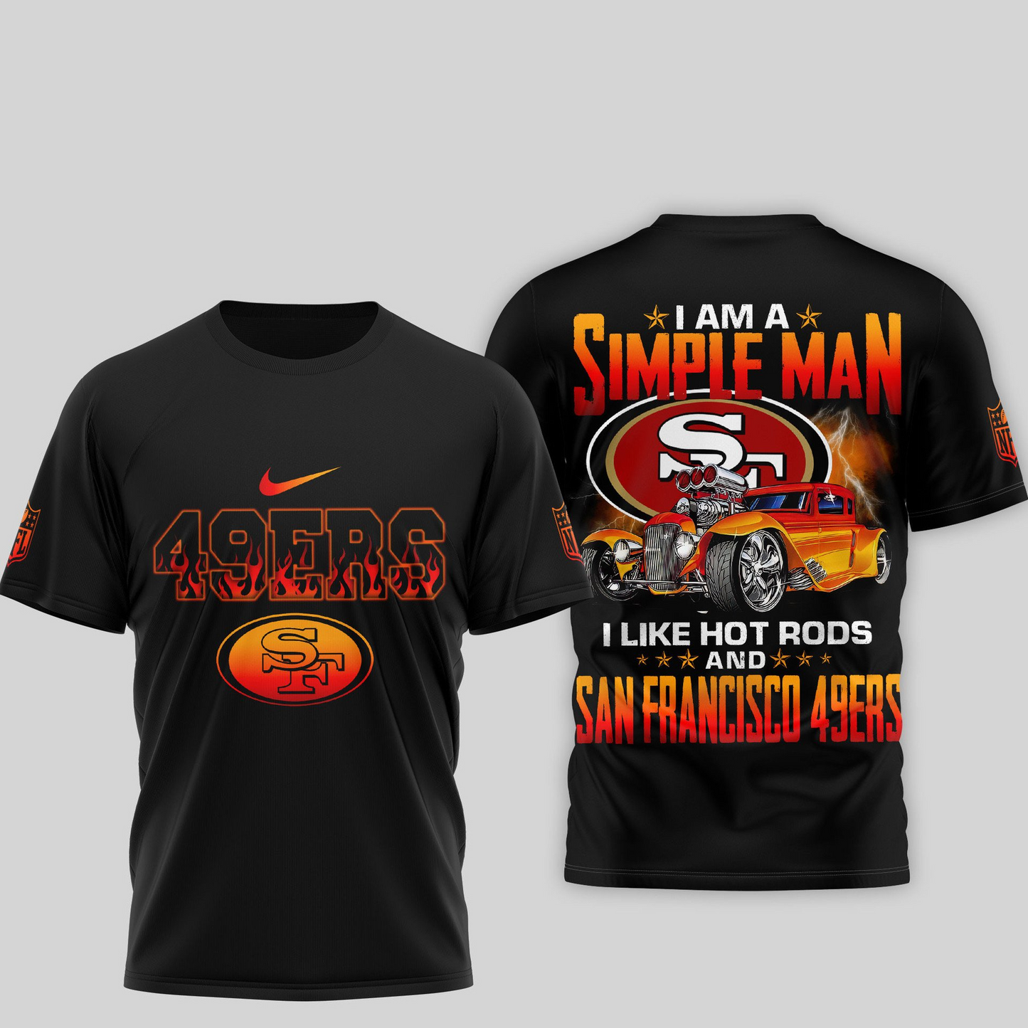 SF49 Premium NFL Hot Rods 3D Shirt DDT HLPHUONG