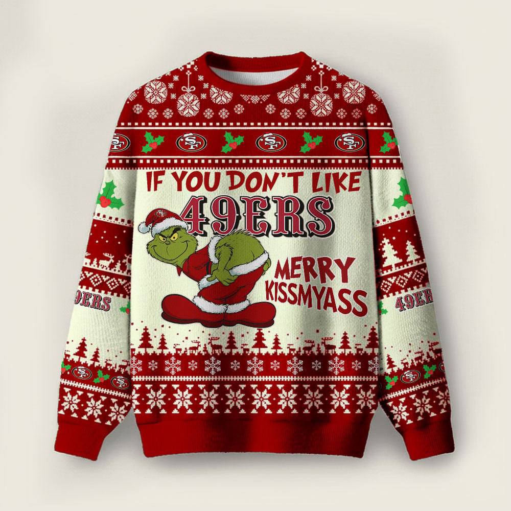 SF49 Premium NFL Merry Kissmyass Ugly Sweater DDT CTND