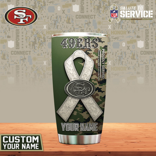 SF49 Premium NFL Proudly Served Tumbler DDT NTL