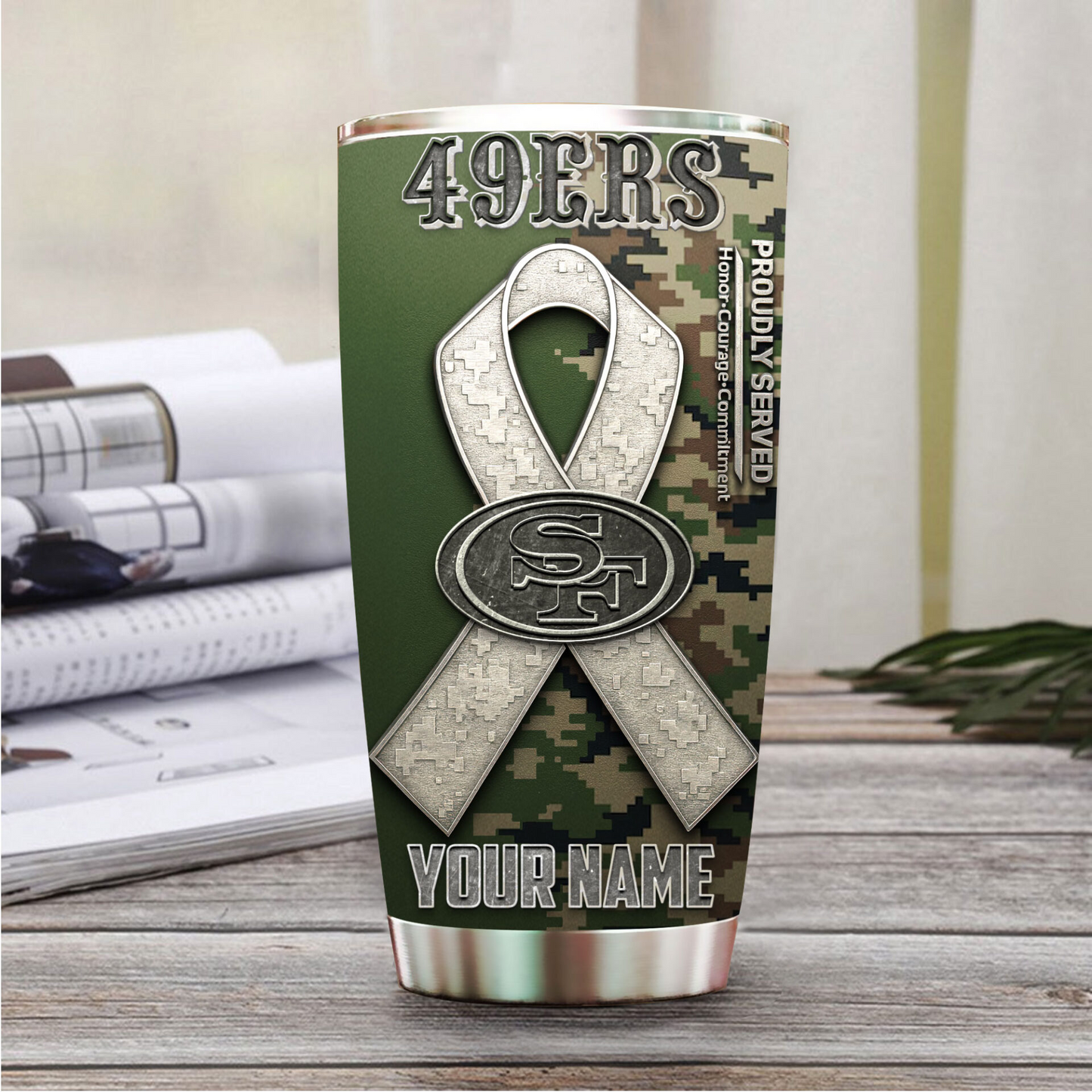 SF49 Premium NFL Proudly Served Tumbler DDT NTL