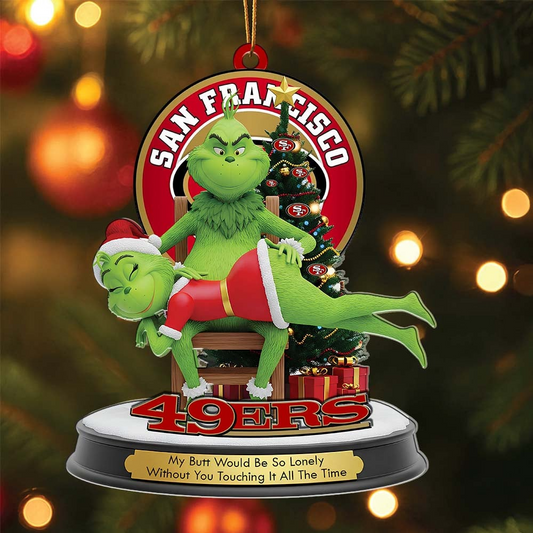 SF49 Premium NFL x Grinch Acrylic Ornament DDT NTL