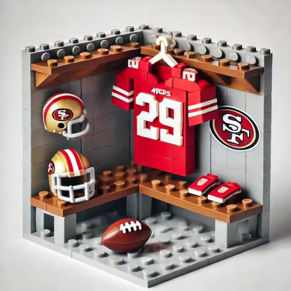 NFL Teams Custom Building Blocks Creative Peripheral Gift Model Toy Mini Changing Room Professional Football League Teams DDT CTND