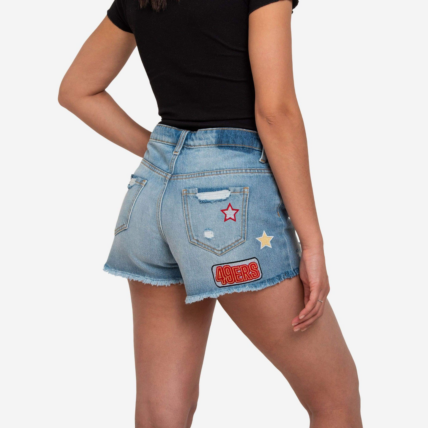 SF4 Womens Team Logo Denim Shorts DDTTTV