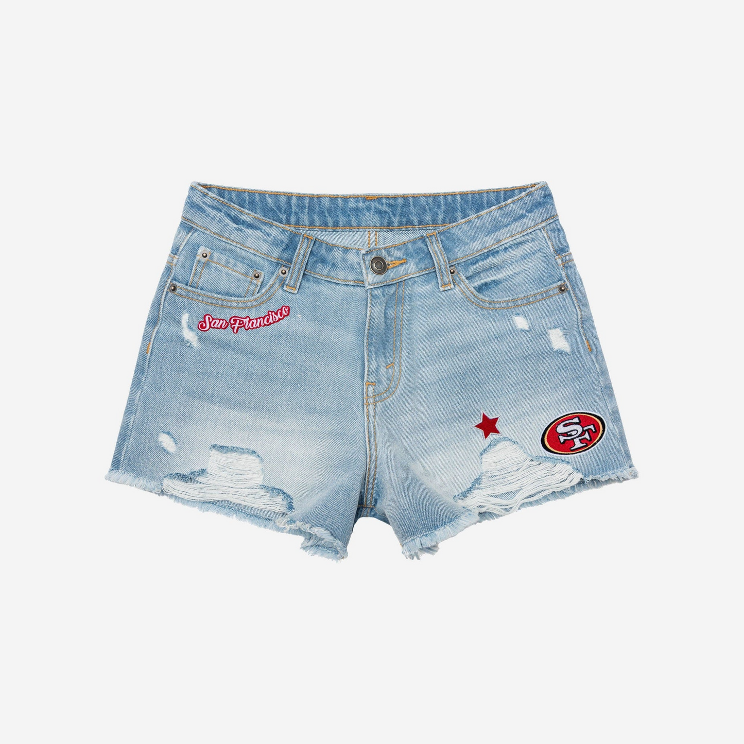 SF4 Womens Team Logo Denim Shorts DDTTTV