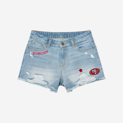 SF4 Womens Team Logo Denim Shorts DDTTTV