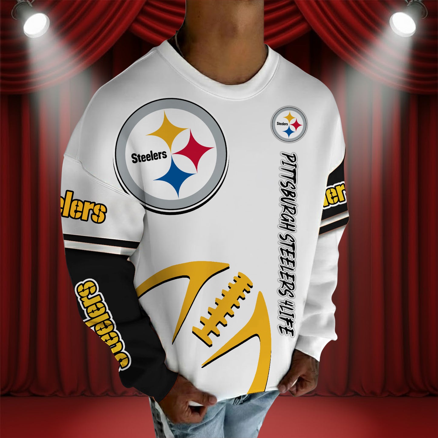 SIGNATURE NFL X PIT Graphic Crew Neck Over Sized Sweatshirt 2025 NDT NHM